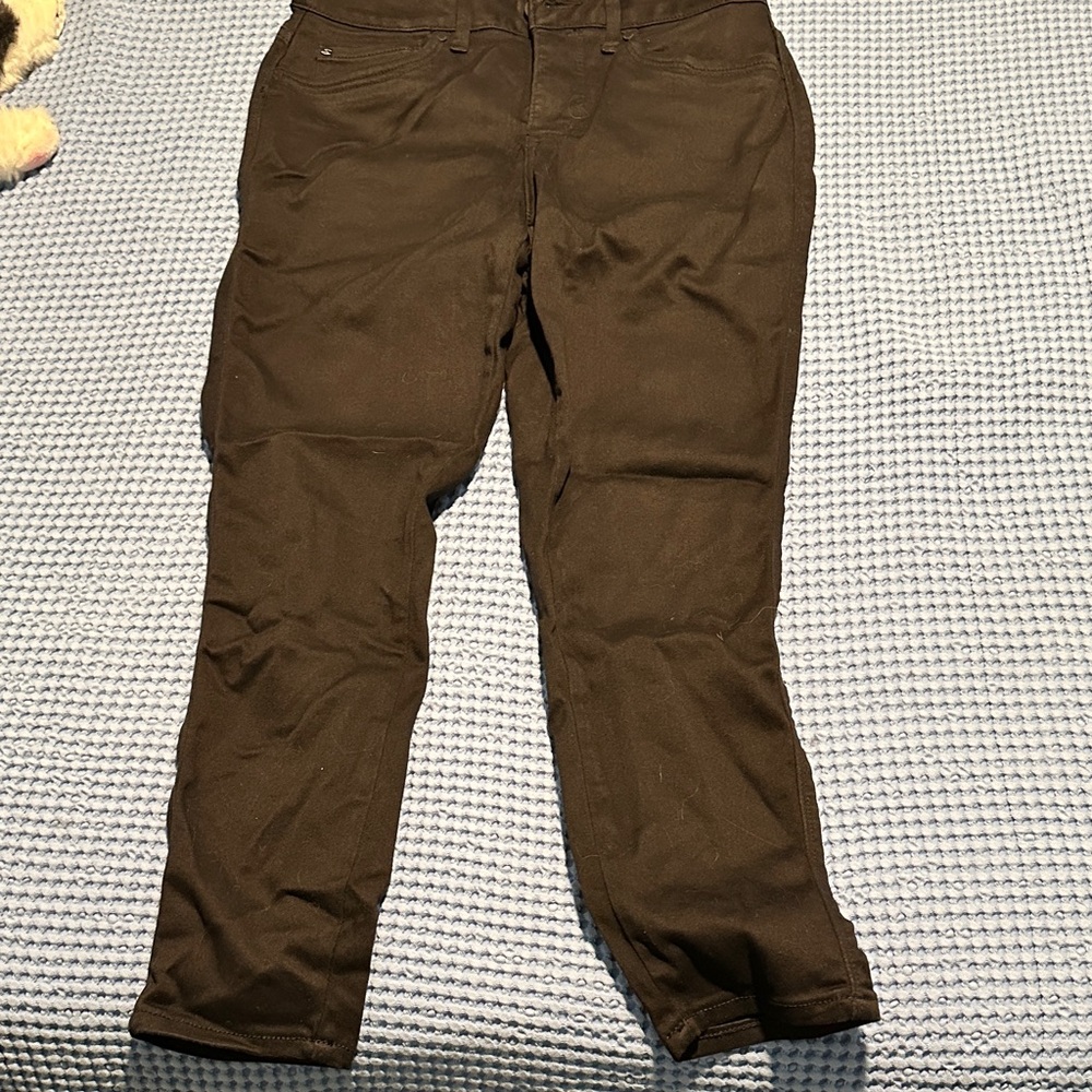 Seven7 women’s  Dark Black high rise cropped jeans